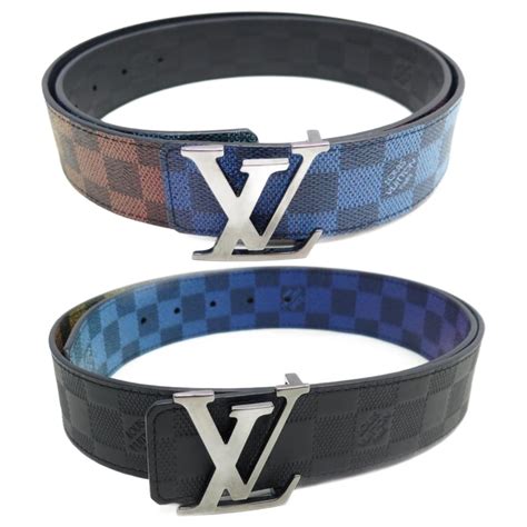 louis vuitton lv reversible damier belt|Louis Vuitton snakeskin belt.